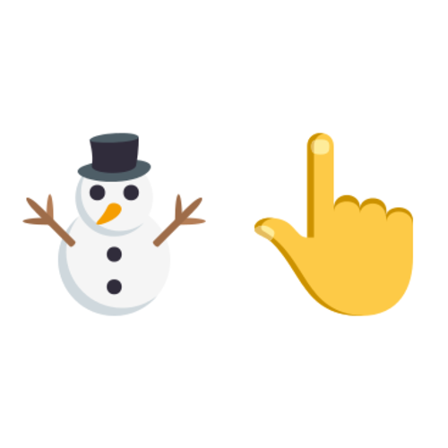 ⛄👆 Emoji Domain EmojiOne rendering